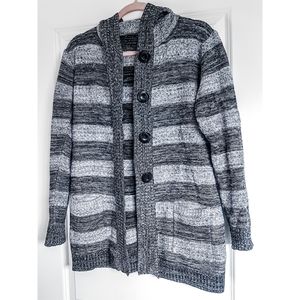 Striped Button Up Sweater